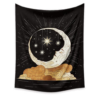 HKM-945171 Moon Tapestry Wall Hanging - Nordic Style Polyester Fiber Decor in Multiple Sizes