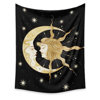 HKM-945171 Moon Tapestry Wall Hanging - Nordic Style Polyester Fiber Decor in Multiple Sizes