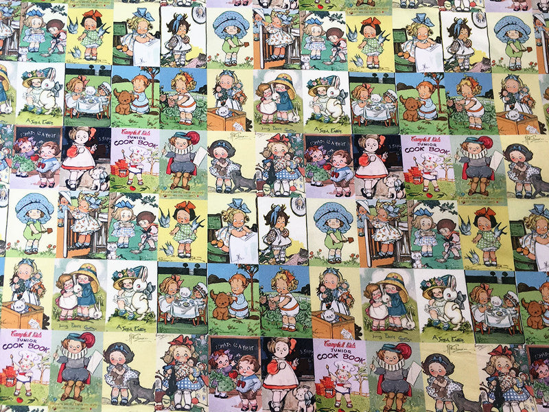 HKM-945299 Cartoon Tomato Soup Print Cotton Fabric for Children’s Clothing and DIY Projects