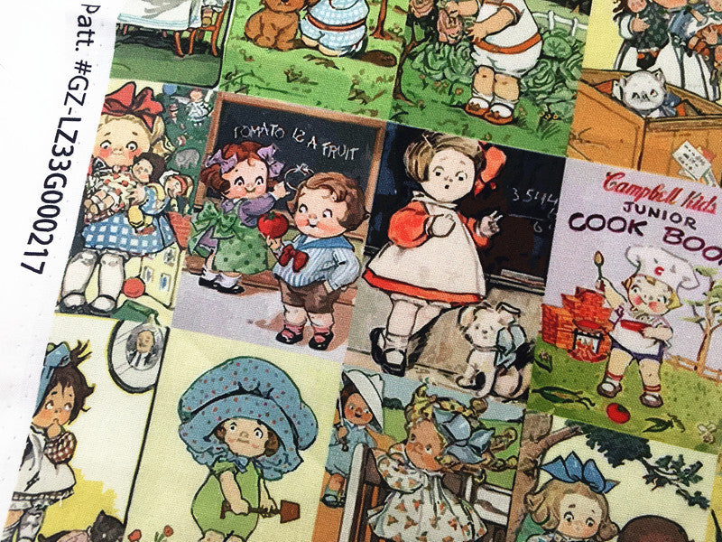 HKM-945299 Cartoon Tomato Soup Print Cotton Fabric for Children’s Clothing and DIY Projects