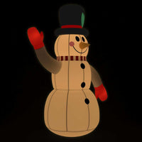 HKM-945427 Multicolor Inflatable Snowman Decoration with LED Lights - 120 cm