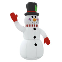 HKM-945427 Multicolor Inflatable Snowman Decoration with LED Lights - 120 cm