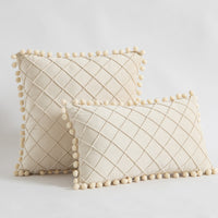 HKM-945427 Solid Color Velvet Diamond Tassel Pillowcase in Various Colors