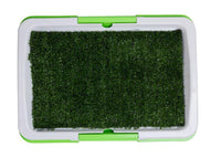 HKM-945619 Grass Pet Potty Tray with Portable Artificial Lawn for Indoor and Outdoor Use