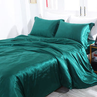 HKM-945619 Mulberry Silk Four-Piece Solid Color Quilt Cover Set