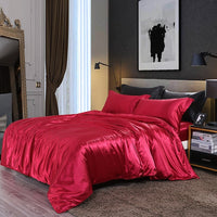 HKM-945619 Mulberry Silk Four-Piece Solid Color Quilt Cover Set