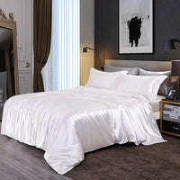 HKM-945619 Mulberry Silk Four-Piece Solid Color Quilt Cover Set