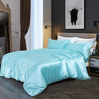 HKM-945619 Mulberry Silk Four-Piece Solid Color Quilt Cover Set