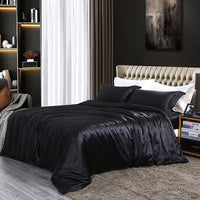 HKM-945619 Mulberry Silk Four-Piece Solid Color Quilt Cover Set