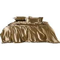 HKM-945619 Mulberry Silk Four-Piece Solid Color Quilt Cover Set