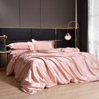 HKM-945619 Mulberry Silk Four-Piece Solid Color Quilt Cover Set