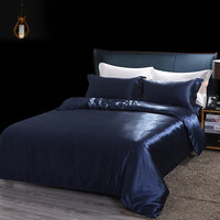 HKM-945619 Mulberry Silk Four-Piece Solid Color Quilt Cover Set