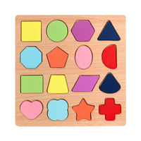 HKM-945619 Wooden Educational Puzzle - Hand Grasp Number & Letter Blocks for Early Learning