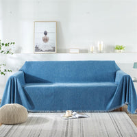 HKM-945683 Non-Slip Anti-Scratch Solid Color Sofa Cover for Three-Seater Sofas