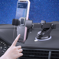 HKM-945683 Universal Car Phone Holder with Suction Cup for Dashboard and Center Console