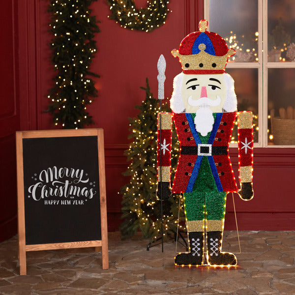 HKM-945747 Nutcracker Soldier Warm White LED Christmas Light Decoration for Indoor & Outdoor Use