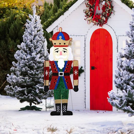 HKM-945747 Nutcracker Soldier Warm White LED Christmas Light Decoration for Indoor & Outdoor Use