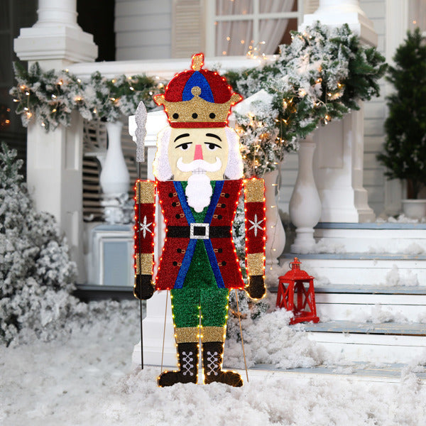 HKM-945747 Nutcracker Soldier Warm White LED Christmas Light Decoration for Indoor & Outdoor Use
