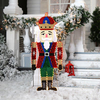 HKM-945747 Nutcracker Soldier Warm White LED Christmas Light Decoration for Indoor & Outdoor Use