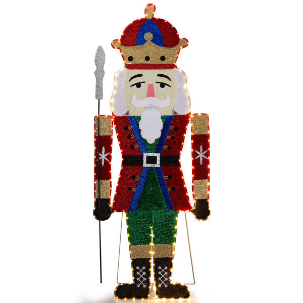 HKM-945747 Nutcracker Soldier Warm White LED Christmas Light Decoration for Indoor & Outdoor Use