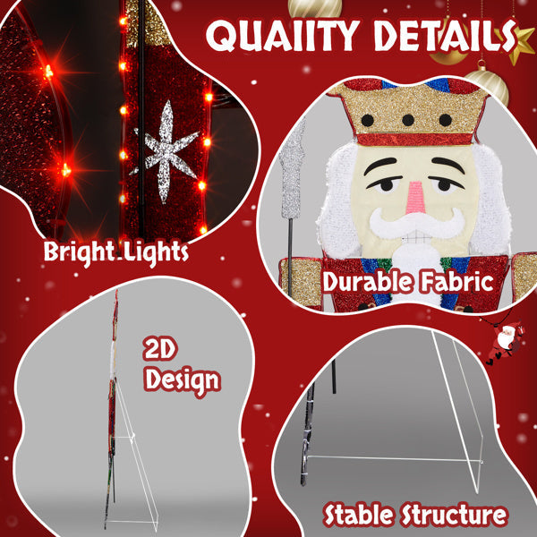 HKM-945747 Nutcracker Soldier Warm White LED Christmas Light Decoration for Indoor & Outdoor Use