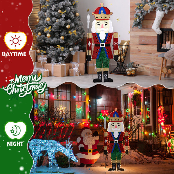 HKM-945747 Nutcracker Soldier Warm White LED Christmas Light Decoration for Indoor & Outdoor Use
