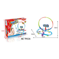 HKM-945875 Electric 360 Degree Slot Car Race Track for Kids - Educational Toddler Toy Model Train Roller Coaster