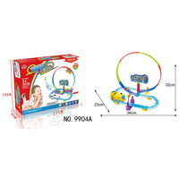 HKM-945875 Electric 360 Degree Slot Car Race Track for Kids - Educational Toddler Toy Model Train Roller Coaster