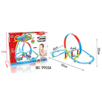 HKM-945875 Electric 360 Degree Slot Car Race Track for Kids - Educational Toddler Toy Model Train Roller Coaster