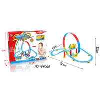 HKM-945875 Electric 360 Degree Slot Car Race Track for Kids - Educational Toddler Toy Model Train Roller Coaster