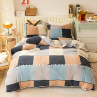 HKM-945939 Milk Velvet Fleece Duvet Cover for Cozy Autumn and Winter - Multiple Sizes Available