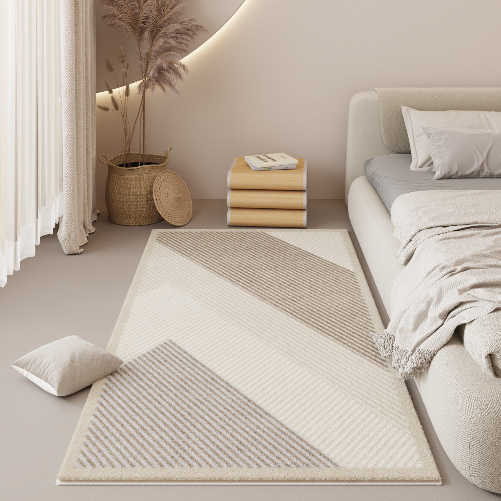 HKM-946003 Modern Square Carpet with Stripes and Geometric Patterns in Various Sizes and Colors