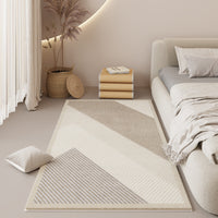 HKM-946003 Modern Square Carpet with Stripes and Geometric Patterns in Various Sizes and Colors