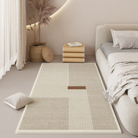HKM-946003 Modern Square Carpet with Stripes and Geometric Patterns in Various Sizes and Colors
