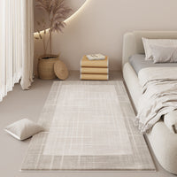 HKM-946003 Modern Square Carpet with Stripes and Geometric Patterns in Various Sizes and Colors
