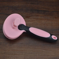 HKM-946323 Stainless Steel Needle Massage Grooming Comb with Anti-Slip Handle for Dogs and Cats