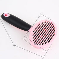 HKM-946323 Stainless Steel Needle Massage Grooming Comb with Anti-Slip Handle for Dogs and Cats