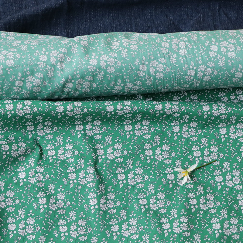 HKM-946451 Capel Long Velvet Cotton Fabric in Grass Green - 0.5m, 100% Pure Cotton, 145cm Width