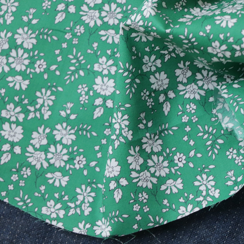 HKM-946451 Capel Long Velvet Cotton Fabric in Grass Green - 0.5m, 100% Pure Cotton, 145cm Width