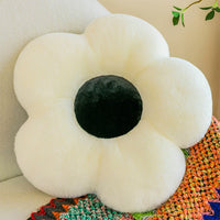 HKM-946579 Circular Plush Flower Cushion - Soft Decorative Pillow for Office and Home Use