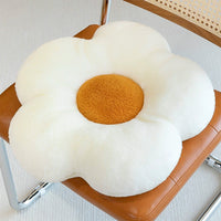 HKM-946579 Circular Plush Flower Cushion - Soft Decorative Pillow for Office and Home Use