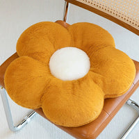 HKM-946579 Circular Plush Flower Cushion - Soft Decorative Pillow for Office and Home Use
