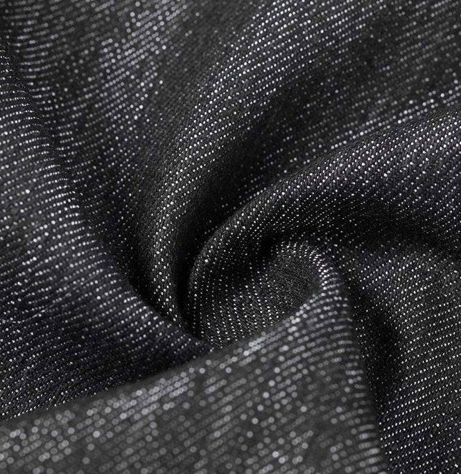 KTX-946579 Vulcanized Black Denim Sleeveless Halterneck Work Apron for Versatile Use