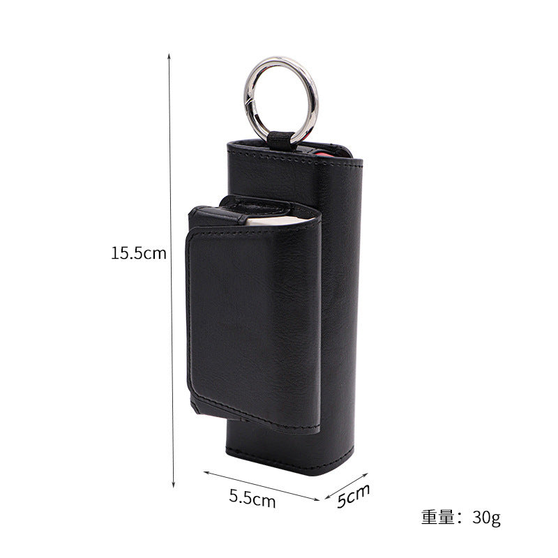 HKM-946643 ILU Protection PRIME Leather Case - Black, Pink, Gray, Wine Red, Dark Green, Wind Resistant, Gift Suitable