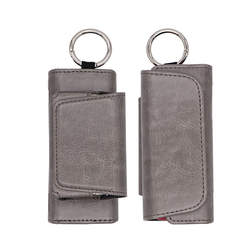 HKM-946643 ILU Protection PRIME Leather Case - Black, Pink, Gray, Wine Red, Dark Green, Wind Resistant, Gift Suitable