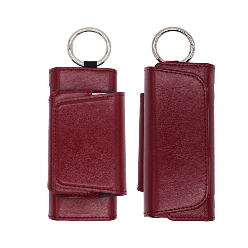 HKM-946643 ILU Protection PRIME Leather Case - Black, Pink, Gray, Wine Red, Dark Green, Wind Resistant, Gift Suitable