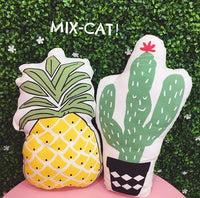 HKM-946899 Korean Style Plush Cushion Pillow - Pineapple & Cactus Designs (49*30CM & 55*32CM)