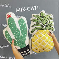 HKM-946899 Korean Style Plush Cushion Pillow - Pineapple & Cactus Designs (49*30CM & 55*32CM)