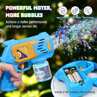 HKM-947027 Automatic Bubble Blower Toy with 10 Holes for Outdoor Fun