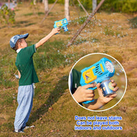 HKM-947027 Automatic Bubble Blower Toy with 10 Holes for Outdoor Fun